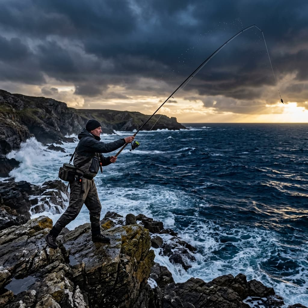 The rugged coast